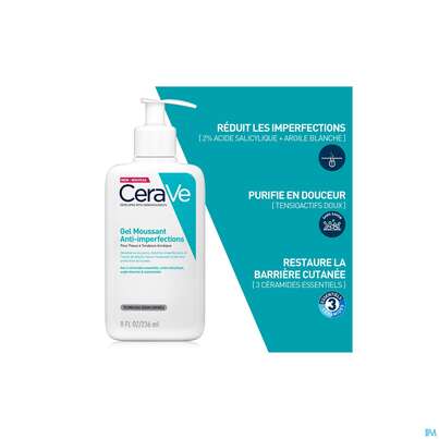 Sie sehen eine Packung CeraVe Porentiefe Reinigung, 236 Milliliter, Produktbild: 06 CeraVe Porentiefe Reinigung, 236 Milliliter, A-Nr.: 5672945 - 06