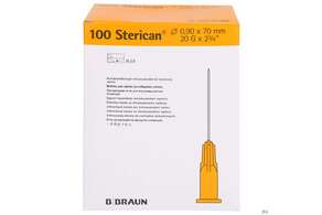 Injektionsspritzen U.zubeh. Einmalkanuelen Braun/sterican/tief-intr G20x2 3/4 0,90x70mm 46657 100st, A-Nr.: 2963317 - 01