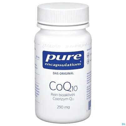 Sie sehen eine Packung Pure Encapsulations Coenzym Q10 250mg , 30 Stück, Produktbild: 01 Pure Encapsulations Coenzym Q10 250mg , 30 Stück, A-Nr.: 2382454 - 01