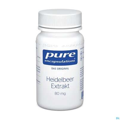 Sie sehen eine Packung Pure Encapsulations Heidelbeer Extrakt 80mg , 60 Stück, Produktbild: 01 Pure Encapsulations Heidelbeer Extrakt 80mg , 60 Stück, A-Nr.: 2310615 - 01