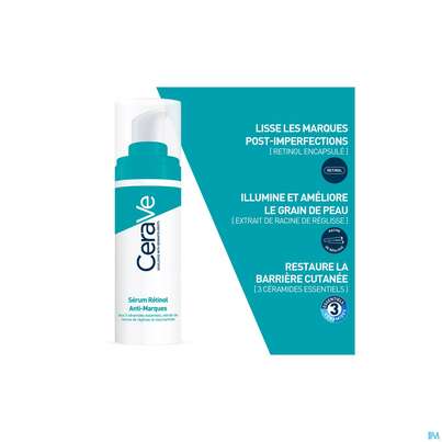 Sie sehen eine Packung CeraVe Hautbilderneuerndes Retinol Serum, 30 Milliliter, Produktbild: 07 CeraVe Hautbilderneuerndes Retinol Serum, 30 Milliliter, A-Nr.: 5672968 - 07