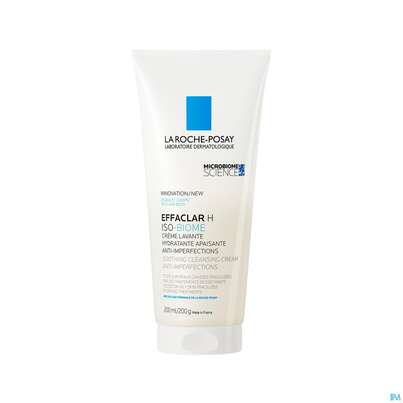 Sie sehen eine Packung La Roche-Posay Effaclar H Iso-Biome Beruhigende Reinigungscreme, 200 Milliliter, Produktbild: 02 La Roche-Posay Effaclar H Iso-Biome Beruhigende Reinigungscreme, 200 Milliliter, A-Nr.: 5593849 - 02