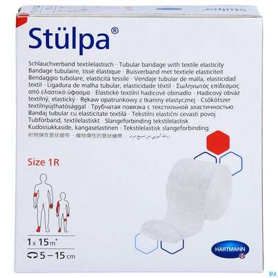 Sie sehen eine Packung Schlauchverband Stuelpa-fertigverband Rollen Gr 1r 2,5cm 15m, Produktbild: 01 Schlauchverband Stuelpa-fertigverband Rollen Gr 1r 2,5cm 15m, A-Nr.: 0823836 - 01