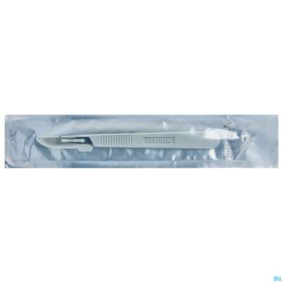 Sie sehen eine Packung Skalpelle Feather Einmal Fig 10 1st, Produktbild: 01 Skalpelle Feather Einmal Fig 10 1st, A-Nr.: 1204383 - 01