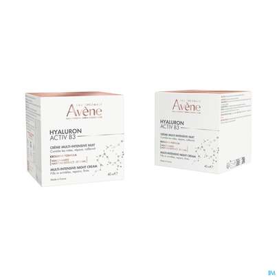 Sie sehen eine Packung Avene Hyaluron Activ B3 Nachtcreme 40ml, Produktbild: 12 Avene Hyaluron Activ B3 Nachtcreme 40ml, A-Nr.: 5693261 - 12