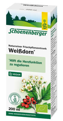 Sie sehen eine Packung Schoenenberger Naturreiner Frischpflanzentrunk Weißdorn, Produktbild: 01 Schoenenberger Naturreiner Frischpflanzentrunk Weißdorn, A-Nr.: 2579300 - 01