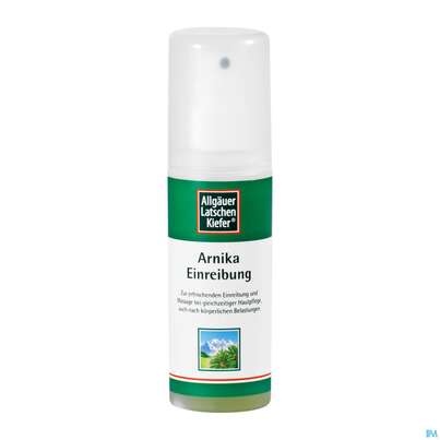 Sie sehen eine Packung Allgäuer Latschenkiefer Arnika Einreibung 100ml, Produktbild: 05 Allgäuer Latschenkiefer Arnika Einreibung 100ml, A-Nr.: 1436478 - 05