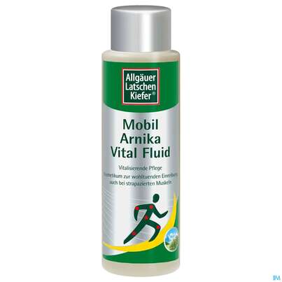 Sie sehen eine Packung Allgäuer Latschenkiefer Arnika Vital Fluid 500ml, Produktbild: 05 Allgäuer Latschenkiefer Arnika Vital Fluid 500ml, A-Nr.: 1436490 - 05