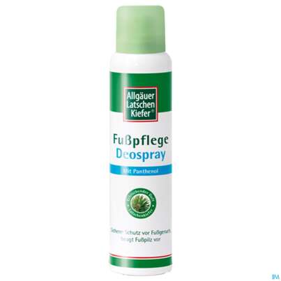 Sie sehen eine Packung Allgäuer Latschenkiefer Fußpflege Deospray 100ml, Produktbild: 02 Allgäuer Latschenkiefer Fußpflege Deospray 100ml, A-Nr.: 3083363 - 02