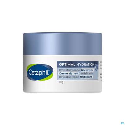 Sie sehen eine Packung Cetaphil Optimal Hydration Revitalisierende Nachtcreme, 48 Gramm, Produktbild: 09 Cetaphil Optimal Hydration Revitalisierende Nachtcreme, 48 Gramm, A-Nr.: 5436995 - 09