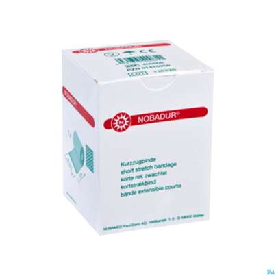 Sie sehen eine Packung Elastische Binden Nobadur Kurzzug Hautf 5mx 10cm 1st, Produktbild: 01 Elastische Binden Nobadur Kurzzug Hautf 5mx 10cm 1st, A-Nr.: 2335383 - 01