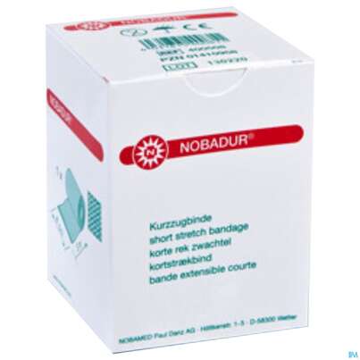 Sie sehen eine Packung Elastische Binden Nobadur Kurzzug Hautf 5mx 10cm 1st, Produktbild: 02 Elastische Binden Nobadur Kurzzug Hautf 5mx 10cm 1st, A-Nr.: 2335383 - 02
