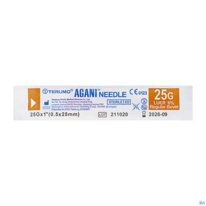 Sie sehen eine Packung Injektionsspritzen U.zubeh. Einmalkanuelen Terumo/luer +luer Lock 0,50x 25mm 1st, Produktbild: 02 Injektionsspritzen U.zubeh. Einmalkanuelen Terumo/luer +luer Lock 0,50x 25mm 1st, A-Nr.: 4238715 - 02