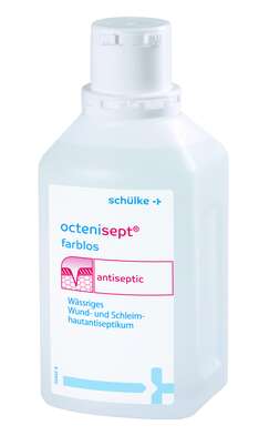 Sie sehen eine Packung octenisept®, 500 Milliliter, Produktbild: 01 octenisept®, 500 Milliliter, A-Nr.: 3522934 - 01