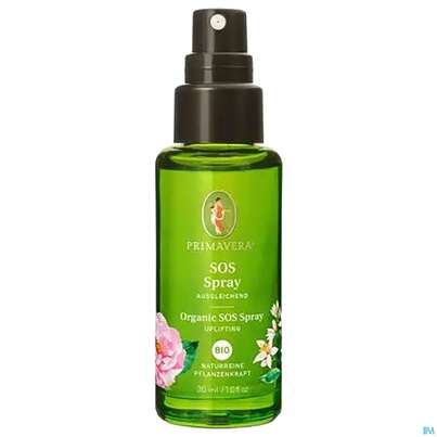 Sie sehen eine Packung Primavera Bio Pflanzenwasser Sos Spray 30ml, Produktbild: 03 Primavera Bio Pflanzenwasser Sos Spray 30ml, A-Nr.: 4098970 - 03