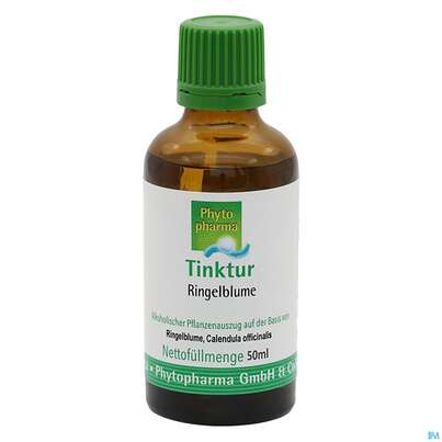 Sie sehen eine Packung Ringelblumen Tinktur Phytopharma 50ml, Produktbild: 01 Ringelblumen Tinktur Phytopharma 50ml, A-Nr.: 3108034 - 01