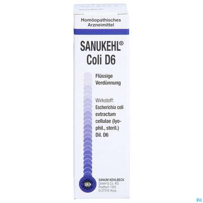 Sie sehen eine Packung Sanukehl Coli Tropfen D6 10ml, Produktbild: 01 Sanukehl Coli Tropfen D6 10ml, A-Nr.: 2395126 - 01