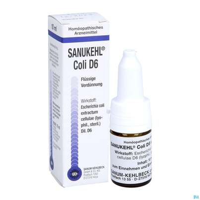 Sie sehen eine Packung Sanukehl Coli Tropfen D6 10ml, Produktbild: 05 Sanukehl Coli Tropfen D6 10ml, A-Nr.: 2395126 - 05