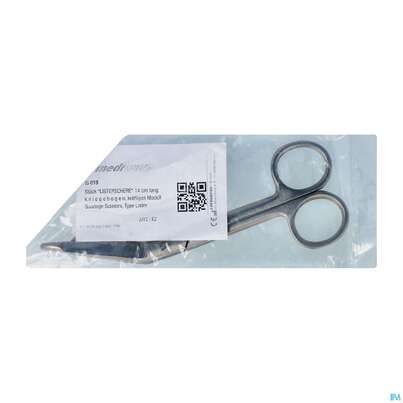 Sie sehen eine Packung Scheren Verband Bstaendig 14cm Lister 1st, Produktbild: 04 Scheren Verband Bstaendig 14cm Lister 1st, A-Nr.: 2947896 - 04