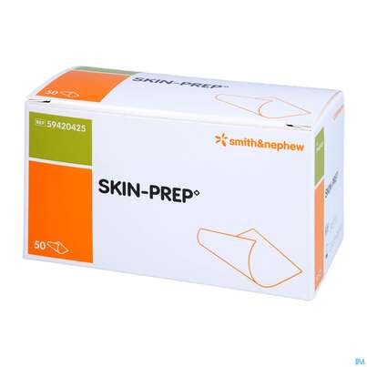 Sie sehen eine Packung Skin Prep Hautschutztuecher F Verbaende 50st, Produktbild: 04 Skin Prep Hautschutztuecher F Verbaende 50st, A-Nr.: 3068116 - 04