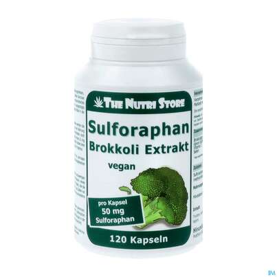 Sie sehen eine Packung Sulforaphan Brokkoli Extrakt Kapseln 120st, Produktbild: 02 Sulforaphan Brokkoli Extrakt Kapseln 120st, A-Nr.: 3821708 - 02