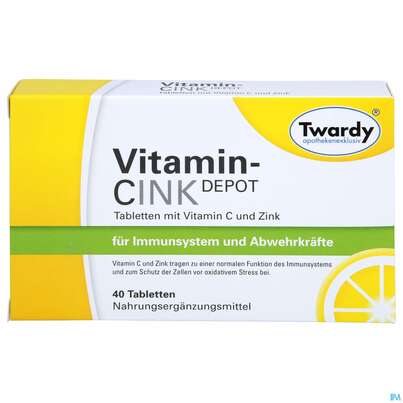 Sie sehen eine Packung Vitamin Cink Depot Tabl -twardy 40st, Produktbild: 01 Vitamin Cink Depot Tabl -twardy 40st, A-Nr.: 2417218 - 01