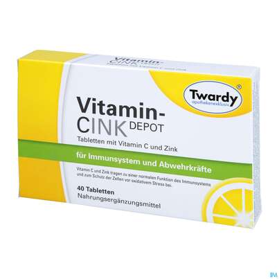 Sie sehen eine Packung Vitamin Cink Depot Tabl -twardy 40st, Produktbild: 02 Vitamin Cink Depot Tabl -twardy 40st, A-Nr.: 2417218 - 02