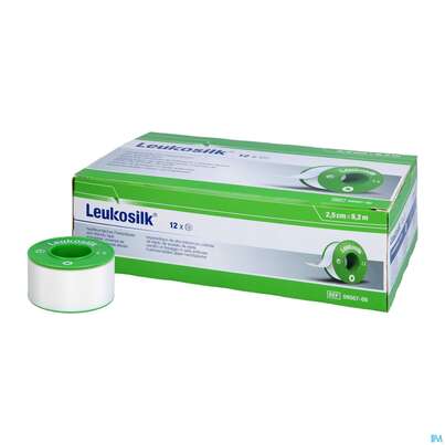 Sie sehen eine Packung Wundpflaster Leukosilk Rollenpflaster 9,2mx 2,5cm 0956700 12st, Produktbild: 04 Wundpflaster Leukosilk Rollenpflaster 9,2mx 2,5cm 0956700 12st, A-Nr.: 1593261 - 04