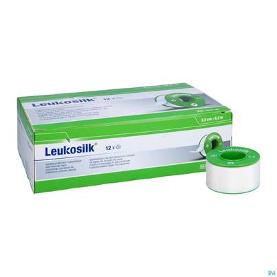 Sie sehen eine Packung Wundpflaster Leukosilk Rollenpflaster 9,2mx 2,5cm 0956700 12st, Produktbild: 05 Wundpflaster Leukosilk Rollenpflaster 9,2mx 2,5cm 0956700 12st, A-Nr.: 1593261 - 05