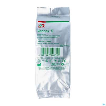Sie sehen eine Packung Zinkleimbinden Varicex/s Stretch 10cmx 10m 1st, Produktbild: 02 Zinkleimbinden Varicex/s Stretch 10cmx 10m 1st, A-Nr.: 1855962 - 02