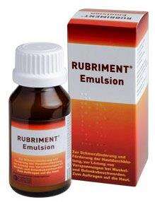 Sie sehen eine Packung Rubriment Emulsion, 60 Milliliter, Produktbild: 01 Rubriment Emulsion, 60 Milliliter, A-Nr.: 2420338 - 01