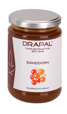 DRAPAL® Sanddorn Wildfruchtsirup Glas ohne Faltschachtel, 450 Gramm, A-Nr.: 3087390 - 01