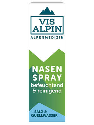Sie sehen eine Packung VIS ALPIN Alpensalznasenspray, 20 Milliliter, Produktbild: 01 VIS ALPIN Alpensalznasenspray, 20 Milliliter, A-Nr.: 4266203 - 01