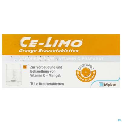 Sie sehen eine Packung CE-LIMO ORANGE BRTBL, 10 Stück, Produktbild: 01 CE-LIMO ORANGE BRTBL, 10 Stück, A-Nr.: 0064359 - 01