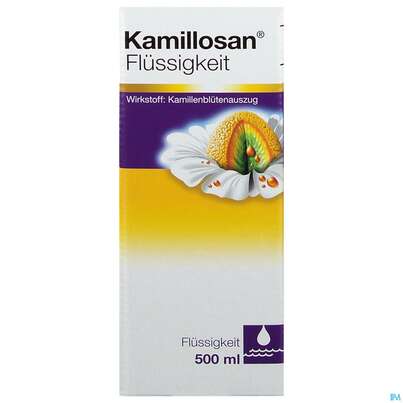 Sie sehen eine Packung KAMILLOSAN FLUESSIGKEIT, 100 Milliliter, Produktbild: 01 KAMILLOSAN FLUESSIGKEIT, 100 Milliliter, A-Nr.: 4465285 - 01