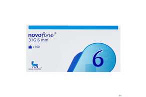 Injektionsspritzen U.zubeh. Insulin Novofine Pen-nadeln 31g 0,25x 6mm 100st, A-Nr.: 2699576 - 01