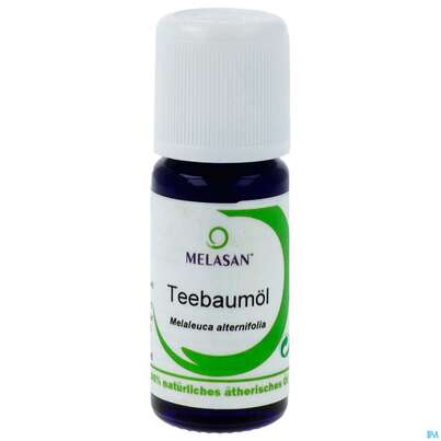 Sie sehen eine Packung Teebaumoel Melasan 10ml, Produktbild: 01 Teebaumoel Melasan 10ml, A-Nr.: 1775660 - 01