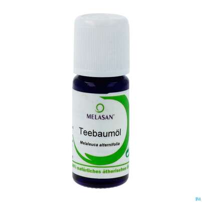 Sie sehen eine Packung Teebaumoel Melasan 10ml, Produktbild: 02 Teebaumoel Melasan 10ml, A-Nr.: 1775660 - 02