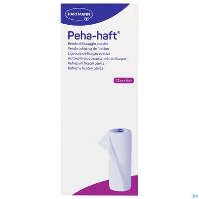 Sie sehen eine Packung Peha-haft Fixierbinde/latexfrei 4mx 12cm 1st, Produktbild: 02 Peha-haft Fixierbinde/latexfrei 4mx 12cm 1st, A-Nr.: 3328250 - 02