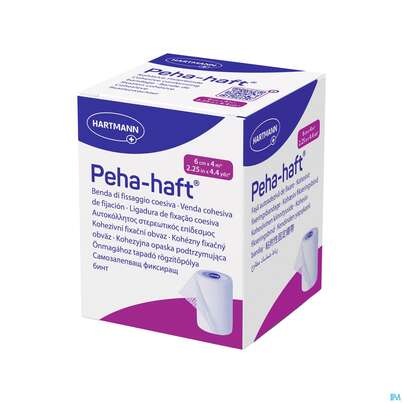Sie sehen eine Packung Peha-haft Fixierbinde/latexfrei 4mx 6cm 1st, Produktbild: 03 Peha-haft Fixierbinde/latexfrei 4mx 6cm 1st, A-Nr.: 3328221 - 03