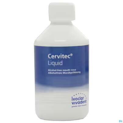 Sie sehen eine Packung Vd Protecting Mouthwash Vivadent Cervitec Liquid 300ml, Produktbild: 02 Vd Protecting Mouthwash Vivadent Cervitec Liquid 300ml, A-Nr.: 3847122 - 02