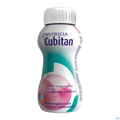 Sie sehen eine Packung Cubitan 200ml Erdbeere 6x4 24st, Produktbild: 01 Cubitan 200ml Erdbeere 6x4 24st, A-Nr.: 3206021 - 01
