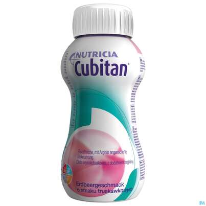 Sie sehen eine Packung Cubitan 200ml Erdbeere 6x4 24st, Produktbild: 02 Cubitan 200ml Erdbeere 6x4 24st, A-Nr.: 3206021 - 02