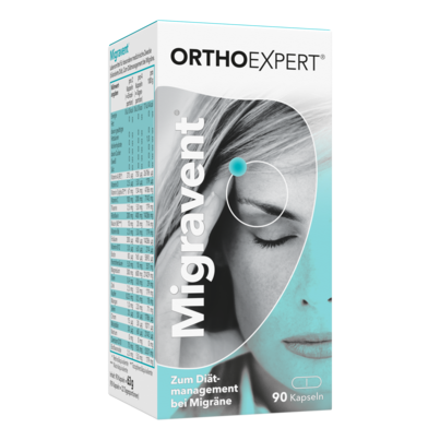 Sie sehen eine Packung Migravent® Kapseln, 90 Stück, Produktbild: 02 Migravent® Kapseln, 90 Stück, A-Nr.: 4020927 - 02