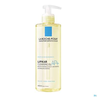 Sie sehen eine Packung La Roche-Posay Lipikar Reinigungsöl AP+, 400 Milliliter, Produktbild: 01 La Roche-Posay Lipikar Reinigungsöl AP+, 400 Milliliter, A-Nr.: 5060395 - 01