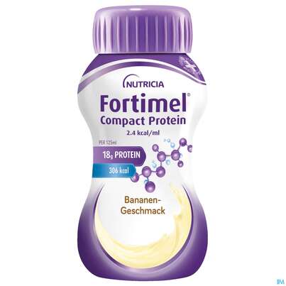 Fortimel/compact/protein 125ml Vitalflasche Banane 24st, A-Nr.: 3948722 - 02