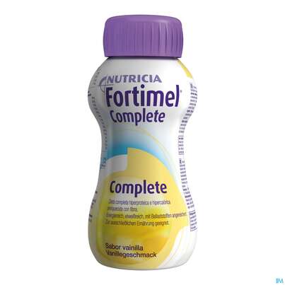 Sie sehen eine Packung Fortimel/complete 200ml Vitalflasche Vanille 6x4 24st, Produktbild: 01 Fortimel/complete 200ml Vitalflasche Vanille 6x4 24st, A-Nr.: 3664752 - 01