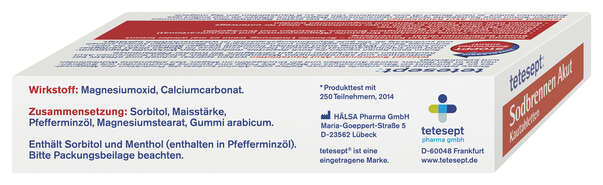 Sie sehen eine Packung tetesept Sodbrennen Akut Kautabletten 20 St, Produktbild: 04 tetesept Sodbrennen Akut Kautabletten 20 St, A-Nr.: 4358129 - 04