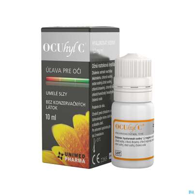 Sie sehen eine Packung Augentropfen Ocuhyl/o.konservierungs- Stoffe Natriumhyaluronat +calendula-extrakt 10ml, Produktbild: 01 Augentropfen Ocuhyl/o.konservierungs- Stoffe Natriumhyaluronat +calendula-extrakt 10ml, A-Nr.: 4006100 - 01