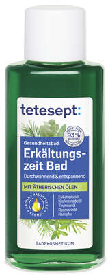 Sie sehen eine Packung tetesept Gesundheitsbad Erkältungs Bad, 125 Milliliter, Produktbild: 02 tetesept Gesundheitsbad Erkältungs Bad, 125 Milliliter, A-Nr.: 1153591 - 02